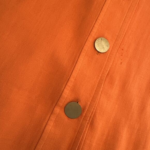 80s Fred Rothschild Orange Dress Fits M-L Western Screen Costume Hollywood - Picture 6 of 16